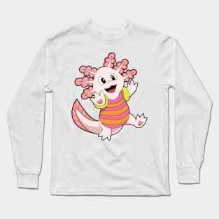 Axolotl Swimming Long Sleeve T-Shirt